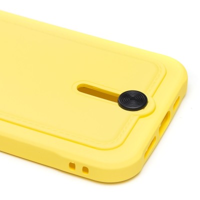 Чехол-накладка для Apple iPhone 12 (желтый) - SC304 с картхолдером