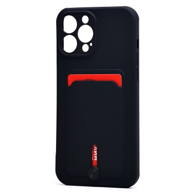 Чехол-накладка для Apple iPhone 13 Pro Max (черный) - SC304 с картхолдером Чехол-накладка для Apple iPhone 13 Pro Max (черный) - SC304 с картхолдером