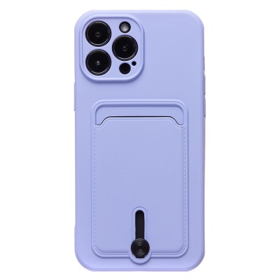 Чехол-накладка для Apple iPhone 13 Pro Max (темно-фиолетовый) - SC304 с картхолдером