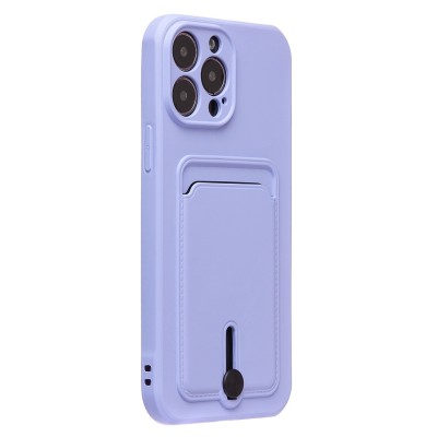 Чехол-накладка для Apple iPhone 13 Pro Max (темно-фиолетовый) - SC304 с картхолдером