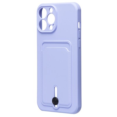 Чехол-накладка для Apple iPhone 13 Pro Max (светло-фиолетовый) - SC304 с картхолдером