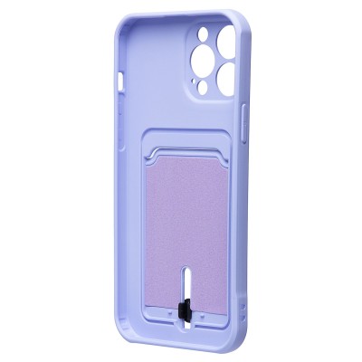 Чехол-накладка для Apple iPhone 13 Pro Max (светло-фиолетовый) - SC304 с картхолдером