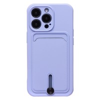 Чехол-накладка для Apple iPhone 13 Pro (темно-фиолетовый) - SC304 с картхолдером