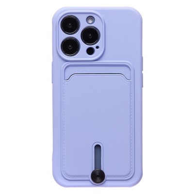 Чехол-накладка для Apple iPhone 13 Pro (темно-фиолетовый) - SC304 с картхолдером