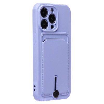 Чехол-накладка для Apple iPhone 13 Pro (темно-фиолетовый) - SC304 с картхолдером
