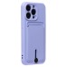 Чехол-накладка для Apple iPhone 13 Pro (темно-фиолетовый) - SC304 с картхолдером