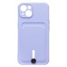 Чехол-накладка для Apple iPhone 13 (темно-фиолетовый) - SC304 с картхолдером