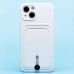 Чехол-накладка для Apple iPhone 13 (белый) - SC304 с картхолдером