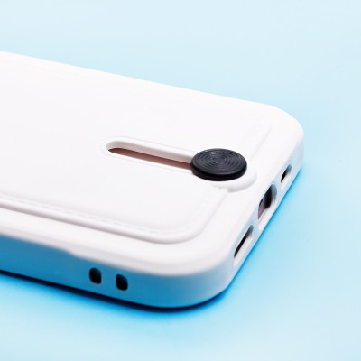 Чехол-накладка для Apple iPhone 13 (белый) - SC304 с картхолдером