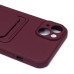 Чехол-накладка для Apple iPhone 14 Plus (бордовый) - SC304 с картхолдером