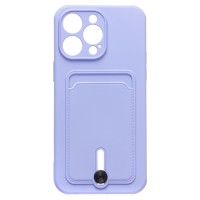 Чехол-накладка для Apple iPhone 14 Pro Max (темно-фиолетовый) - SC304 с картхолдером