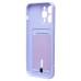Чехол-накладка для Apple iPhone 14 Pro Max (темно-фиолетовый) - SC304 с картхолдером