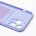 Чехол-накладка для Apple iPhone 14 Pro Max (темно-фиолетовый) - SC304 с картхолдером
