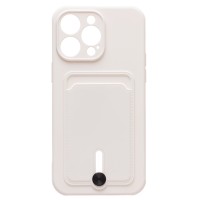Чехол-накладка для Apple iPhone 14 Pro Max (белый) - SC304 с картхолдером