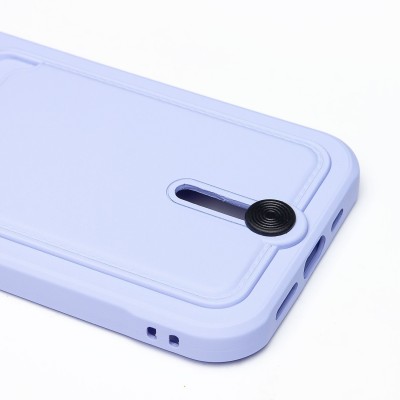 Чехол-накладка для Apple iPhone 14 Pro (темно-фиолетовый) - SC304 с картхолдером