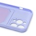 Чехол-накладка для Apple iPhone 14 Pro (светло-фиолетовый) - SC304 с картхолдером