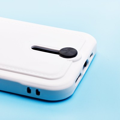 Чехол-накладка для Apple iPhone 14 Pro (белый) - SC304 с картхолдером