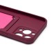 Чехол-накладка для Apple iPhone 15 Pro Max (бордовый) - SC304 с картхолдером