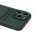Чехол-накладка для Apple iPhone 15 Pro Max (темно-зеленый) - SC304 с картхолдером