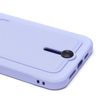 Чехол-накладка для Apple iPhone 15 Pro Max (светло-фиолетовый) - SC304 с картхолдером
