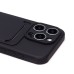 Чехол-накладка для Apple iPhone 15 Pro (черный) - SC304 с картхолдером
