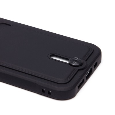 Чехол-накладка для Apple iPhone 15 Pro (черный) - SC304 с картхолдером