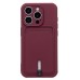 Чехол-накладка для Apple iPhone 15 Pro (бордовый) - SC304 с картхолдером