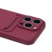 Чехол-накладка для Apple iPhone 15 Pro (бордовый) - SC304 с картхолдером