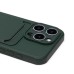 Чехол-накладка для Apple iPhone 15 Pro (темно-зеленый) - SC304 с картхолдером