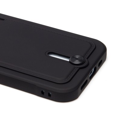 Чехол-накладка для Apple iPhone 15 (черный) - SC304 с картхолдером
