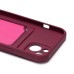 Чехол-накладка для Apple iPhone 15 (бордовый) - SC304 с картхолдером