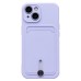 Чехол-накладка для Apple iPhone 15 (светло-фиолетовый) - SC304 с картхолдером