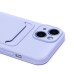 Чехол-накладка для Apple iPhone 15 (светло-фиолетовый) - SC304 с картхолдером