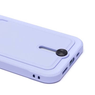 Чехол-накладка для Apple iPhone 15 (светло-фиолетовый) - SC304 с картхолдером