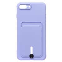 Чехол-накладка для Apple iPhone 7 Plus (темно-фиолетовый) - SC304 с картхолдером