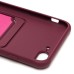 Чехол-накладка для Apple iPhone 8 Plus (бордовый) - SC304 с картхолдером
