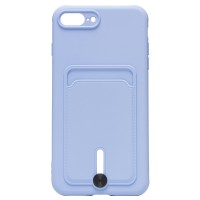Чехол-накладка для Apple iPhone 7 Plus (светло-фиолетовый) - SC304 с картхолдером