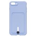 Чехол-накладка для Apple iPhone 8 Plus (светло-фиолетовый) - SC304 с картхолдером