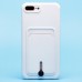 Чехол-накладка для Apple iPhone 8 Plus (белый) - SC304 с картхолдером