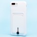 Чехол-накладка для Apple iPhone 8 Plus (белый) - SC304 с картхолдером