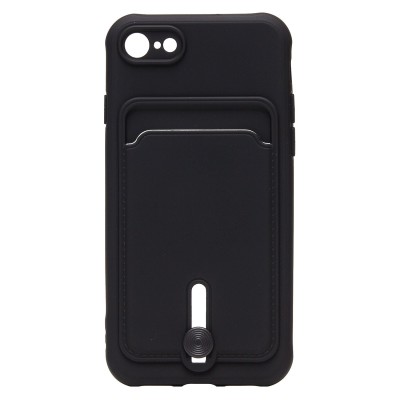 Чехол-накладка для Apple iPhone 8 (черный) - SC304 с картхолдером Чехол-накладка для Apple iPhone 8 (черный) - SC304 с картхолдером