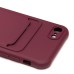 Чехол-накладка для Apple iPhone 8 (бордовый) - SC304 с картхолдером