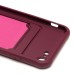 Чехол-накладка для Apple iPhone 8 (бордовый) - SC304 с картхолдером