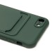 Чехол-накладка для Apple iPhone SE 2020 (темно-зеленый) - SC304 с картхолдером
