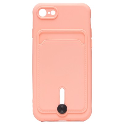 Чехол-накладка для Apple iPhone 8 (светло-розовый) - SC304 с картхолдером Чехол-накладка для Apple iPhone 8 (светло-розовый) - SC304 с картхолдером