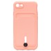 Чехол-накладка для Apple iPhone SE 2020 (светло-розовый) - SC304 с картхолдером