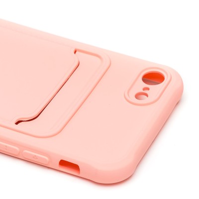 Чехол-накладка для Apple iPhone SE 2020 (светло-розовый) - SC304 с картхолдером Чехол-накладка для Apple iPhone SE 2020 (светло-розовый) - SC304 с картхолдером