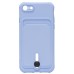 Чехол-накладка для Apple iPhone SE 2020 (светло-фиолетовый) - SC304 с картхолдером