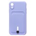 Чехол-накладка для Apple iPhone XR (темно-фиолетовый) - SC304 с картхолдером