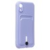 Чехол-накладка для Apple iPhone XR (темно-фиолетовый) - SC304 с картхолдером Чехол-накладка для Apple iPhone XR (темно-фиолетовый) - SC304 с картхолдером